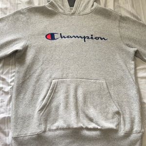 Champion logo grey hoodie